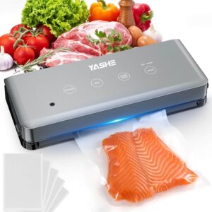 YASHE Macchina Sottovuoto Alimenti con Modalità Secco e Umido