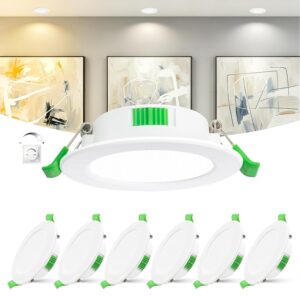 Laiebri Confezione da 6 Faretti LED da Incasso Extra Slim 25 mm