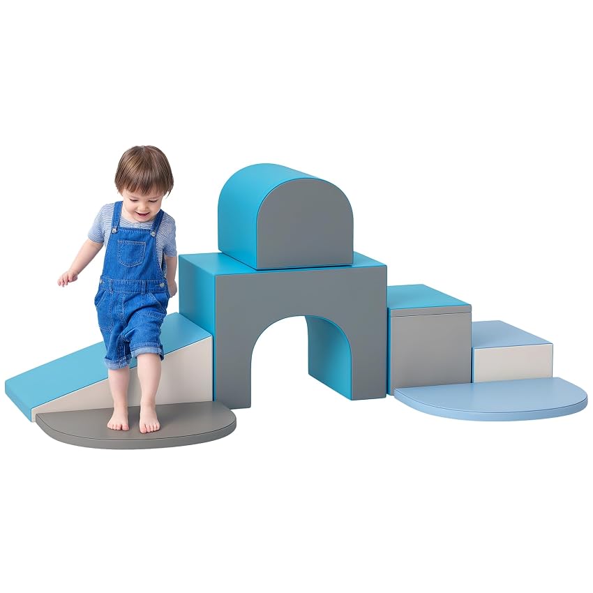 HOMCOM Set di 7 Costruzioni Morbide per Bambini 1-3 Anni