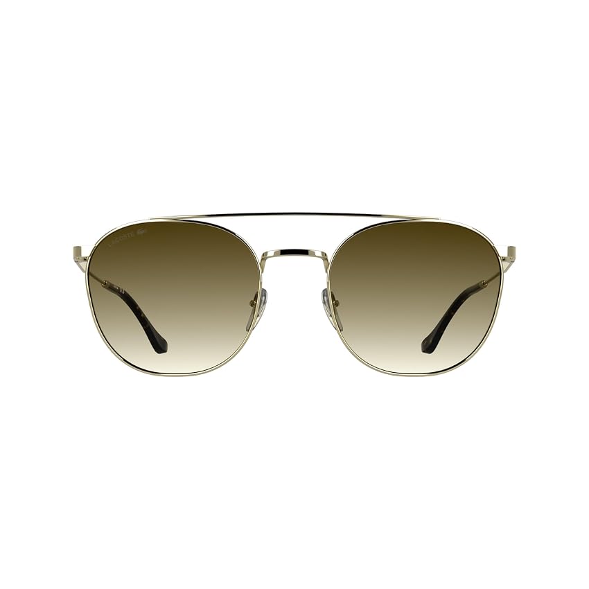 Lacoste Occhiali da Sole Uomo L281S - Oro con Lente Marrone Chiaro Sfumato