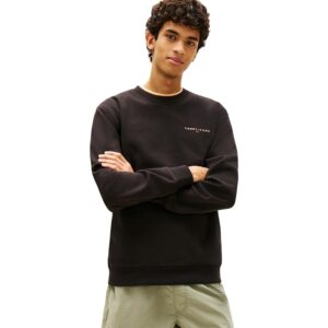 Tommy Jeans Uomo Felpa Linear Scollo Rotondo