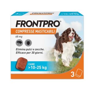 FRONTPRO x3 Compresse Masticabili Per Cani Contro Pulci E Zecche (10)