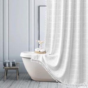 Tenda da doccia extra lunga bianca
