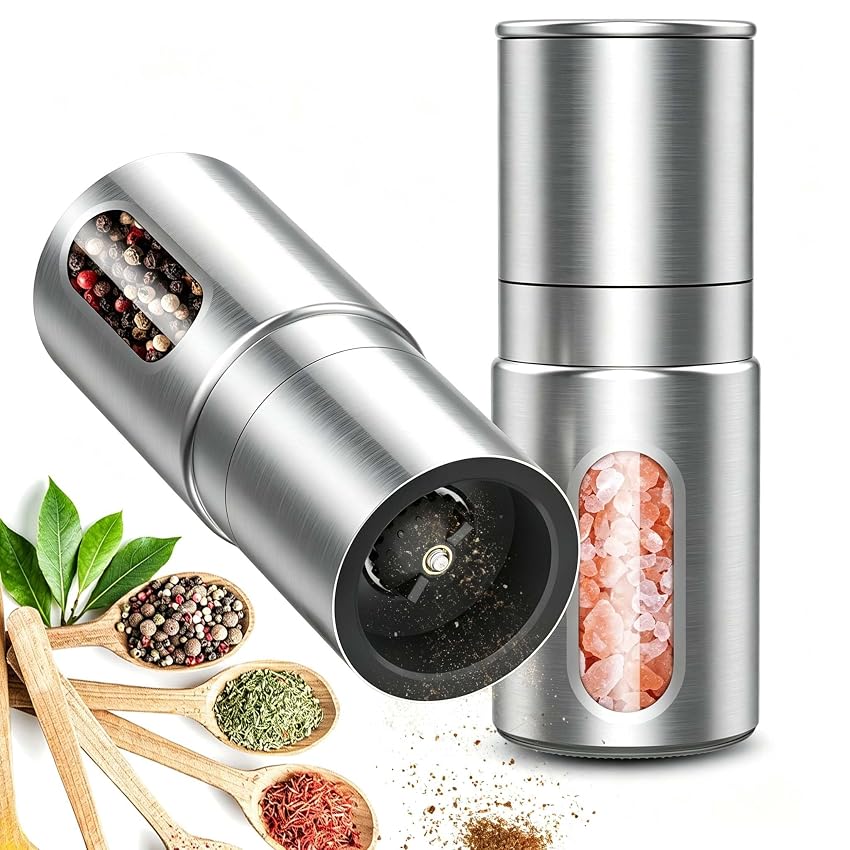KitchenBoss Macina Sale e Pepe 150 ml Inossidabile 2Set