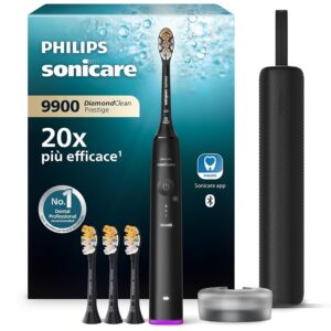 Philips Sonicare DiamondClean 9900 Prestige- Spazzolino elettrico con tecnologia SenseIQ e app
