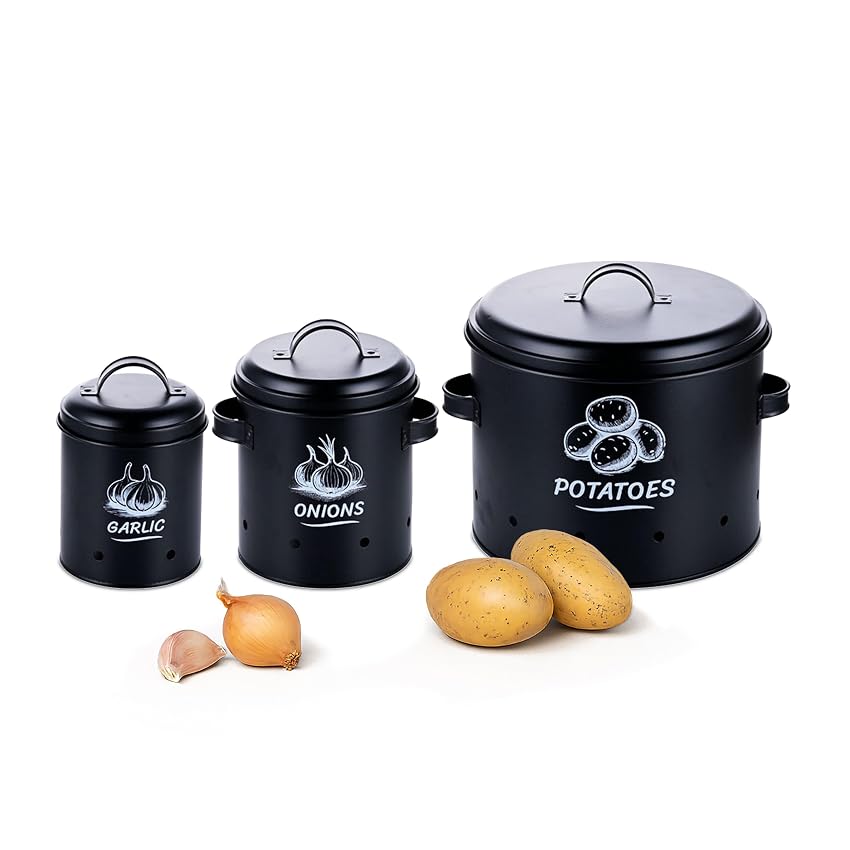 Relaxdays Contenitori Porta Patate Cipolle e Aglio