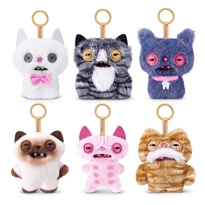 Fuggler Alley Cat KeyRing 5 Inch Plush Collectible 6 Pack di ZURU