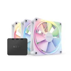 NZXT F120 RGB Triple Pack - 3x Ventole RGB PWM 120mm + Hub - Bianco