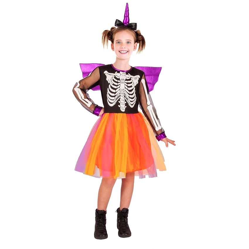 Ciao Skeletrina Unicorno scheletro costume travestimento bambina (Taglia 5)