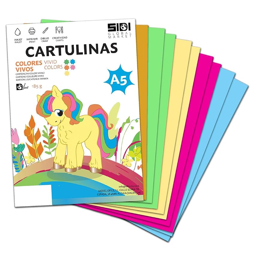 SIDI Cartoncino A5 Colori Vivaci Fai da Te Pack (vivaci