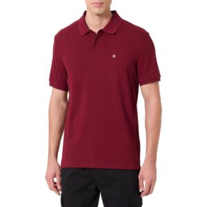 Calvin Klein Uomo Maglietta Polo Maniche Corte Monogram Pique in Cotone