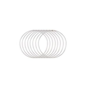 Vaessen Creative Anello in Metallo Ø 10 cm x 3 mm 8 Cerchio Decorativo Argento