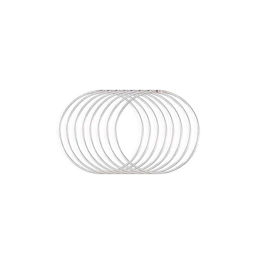 Vaessen Creative Anello in Metallo Ø 10 cm x 3 mm 8 Cerchio Decorativo Argento