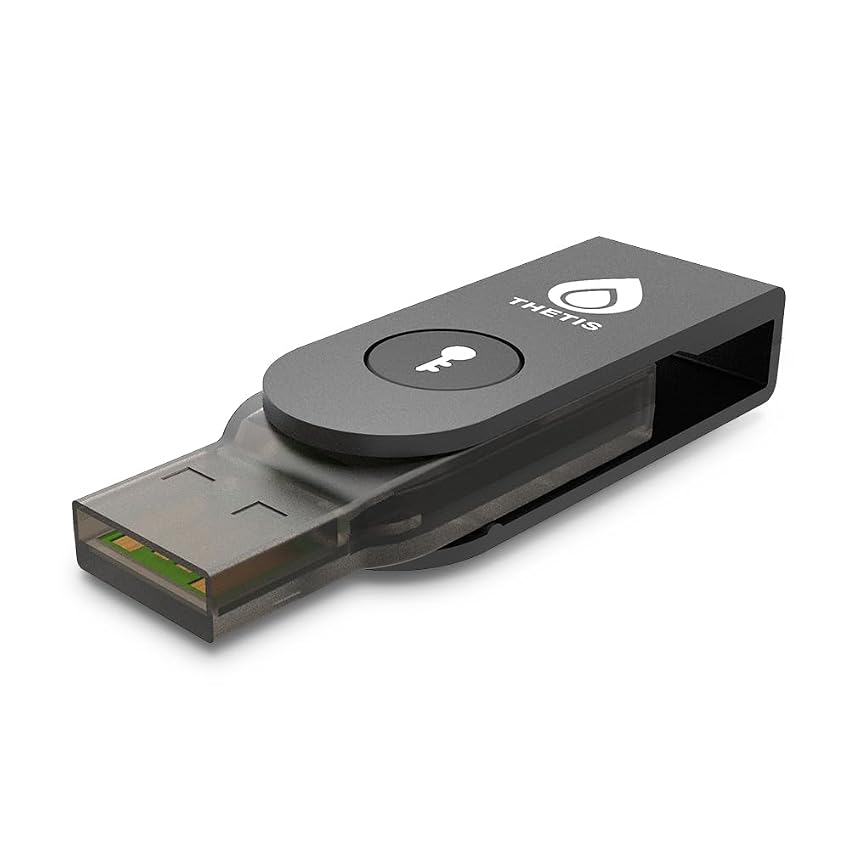 Thetis Pro-A FIDO2 Security Key Passkey Device con USB A e NFC
