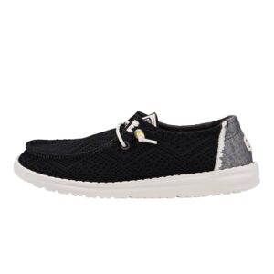 HEYDUDE Women Wendy Boho Crochet Black Casual Moccasin 40 EU