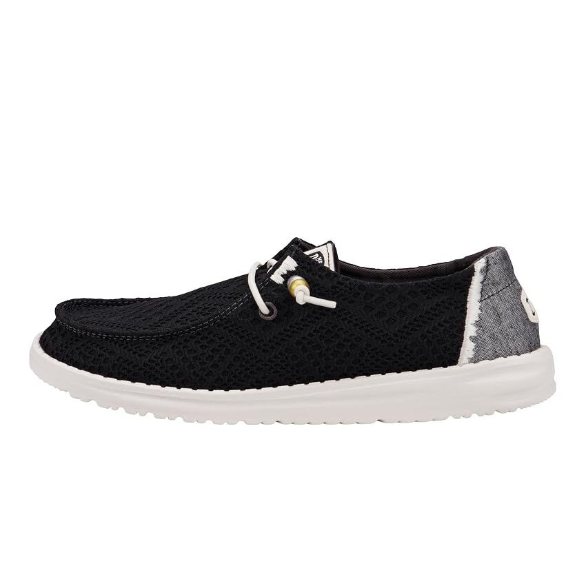 HEYDUDE Women Wendy Boho Crochet Black Casual Moccasin 40 EU