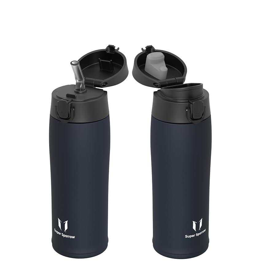 Sparrow Borraccia Termica bambini 500ml - Bottiglia Termica - 2 Coperchi
