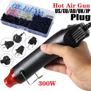 Mini pistola termica elettrica da 300 W Pistola ad aria calda portatile con 300 pezzi
