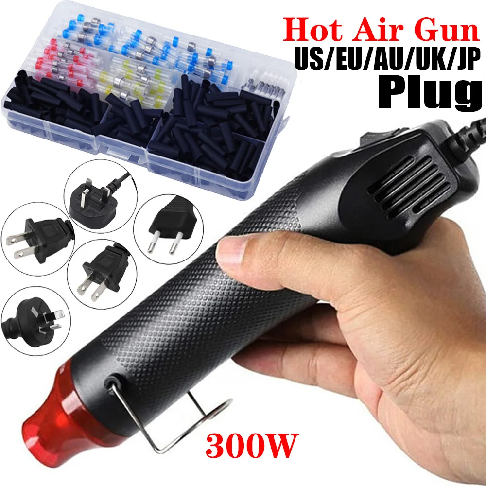 Mini pistola termica elettrica da 300 W Pistola ad aria calda portatile con 300 pezzi