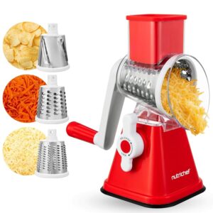 NutriChef Mandolina per Verdure 3 in 1 e Grattugia Formaggio per Cucina