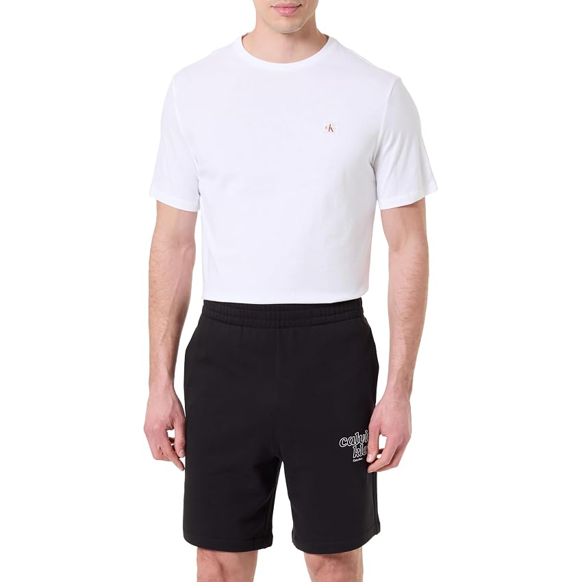 Calvin Klein Uomo Pantaloncini Lounge Terry EU Graphic con Tasche Laterali