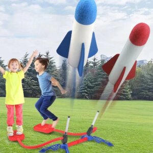 Bambini Outdoor Rocket Foot Pump Outdoor Air Pressing flying Rocket Suit salti Air