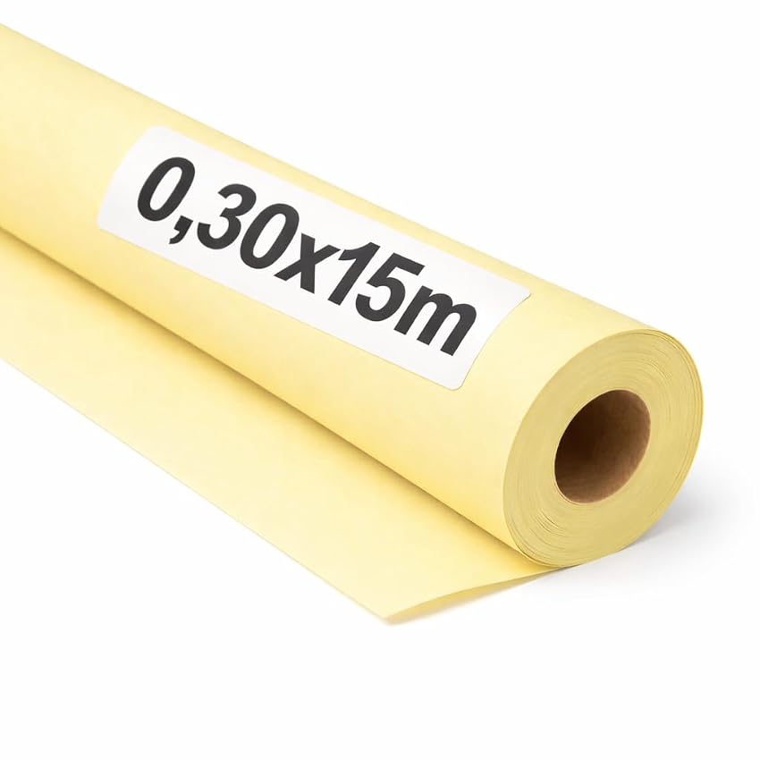 OFITURIA Papel Kraft Giallo Pastello - Rollo 0