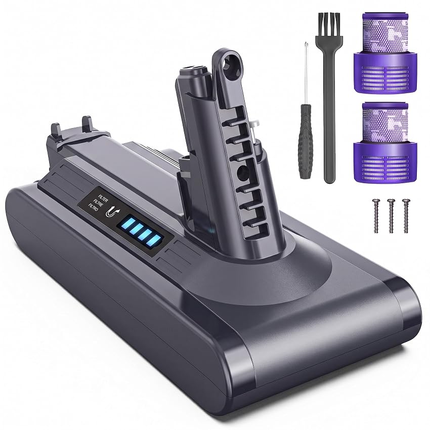 Keenstone Batteria per Dyson V10 SV12 8000mAh Dyson V10 SV12 Batteria per Cyclone