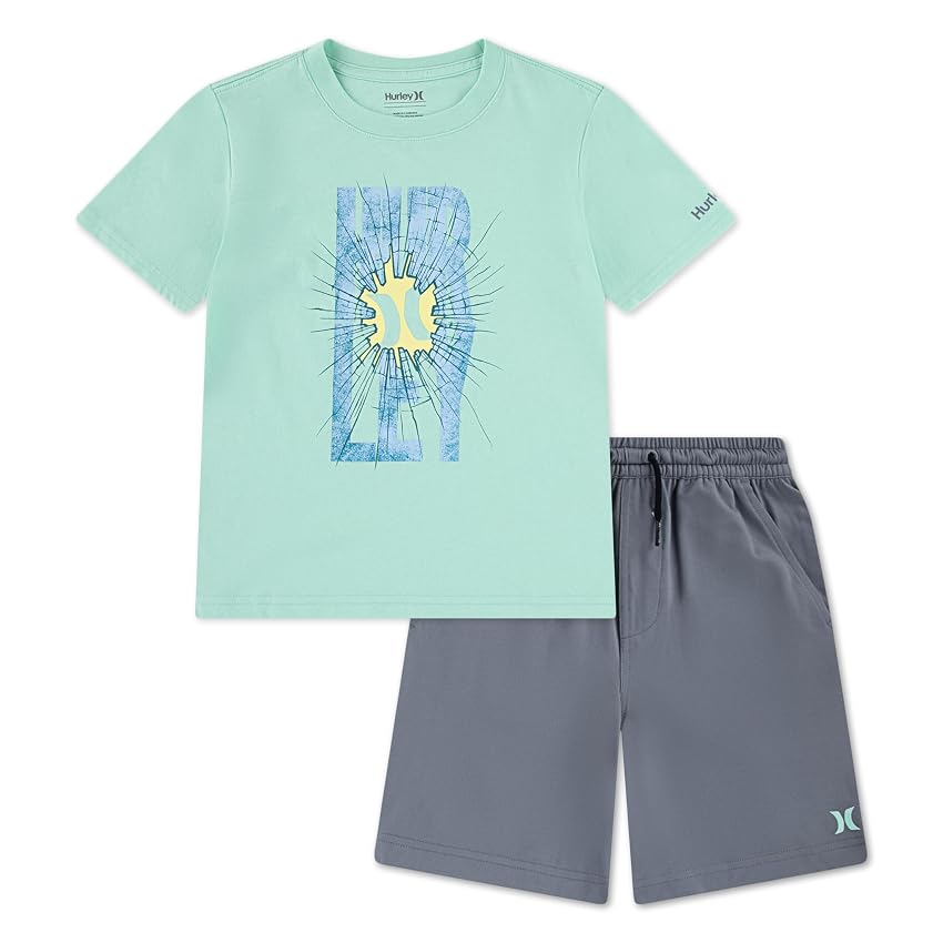 Hurley Completo 2 Pezzi T-Shirt Grafica Shorts Bambino