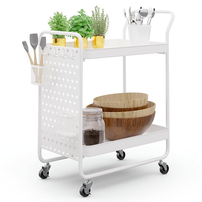KLARSTEIN Carrello Cucina – Carrello Portavivande in Metallo con Ruote
