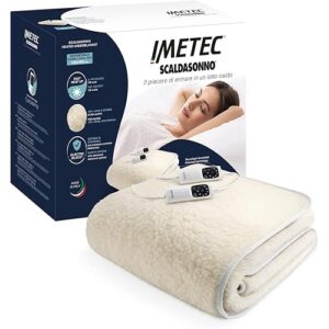 Imetec Scaldasonno Adapto – Scaldaletto matrimoniale 150x160 lana merino