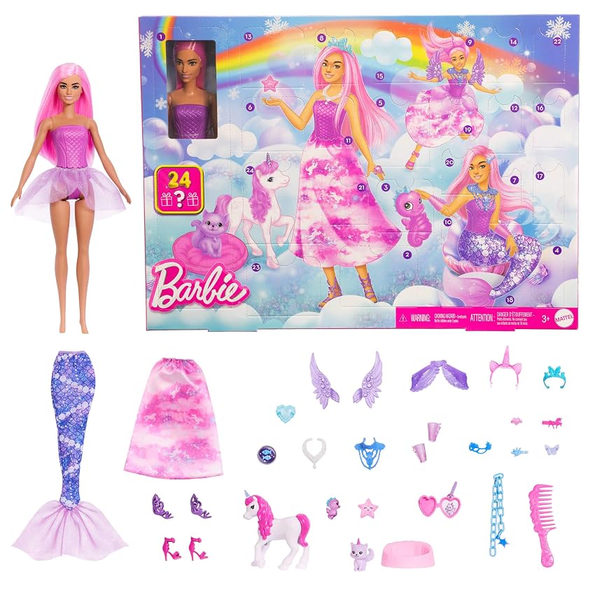 Barbie Calendario dell’Avvento con bambola e accessori fantasy