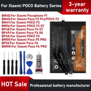 Nuova Batteria BP4K 2026 per Xiaomi Poco F1/F2/F3/F5 PRO/F4 GT/F4 5G/F6 PRO/Poco F5