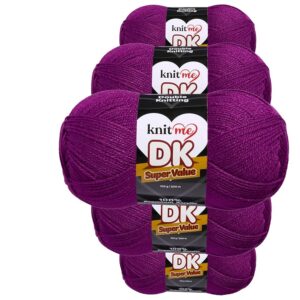 Knit Me Filato Medio DK 5x100g – 100% Acrilico per Maglia & Uncinetto