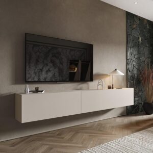 Dmora Parete Attrezzata Ceramm Beige Modulabile 2 Ripiani