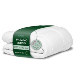Wendre Piumino Estivo Matrimoniale 220x240 cm – Extra Leggero 100 GSM