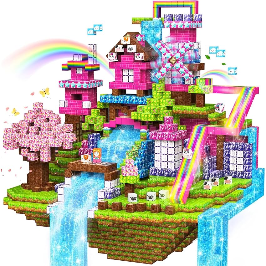 Costruzioni Magnetiche per Bambini 3+ Anni Cubi Magneti Blocchi Magnetici Giochi da