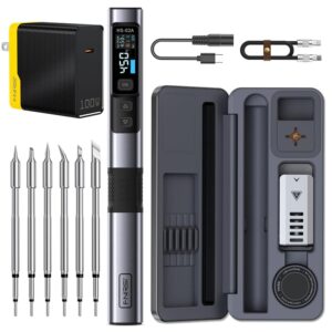 FNIRSI HS-02A 100W Kit saldatore portatile con cavo con custodia