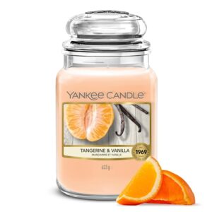 Yankee Candle Candela Profumata | Barattolo Grande Tangerine & Vanilla | Candele a