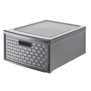 Rotho Country Cassettiera con 1 Cassetto in Rattan