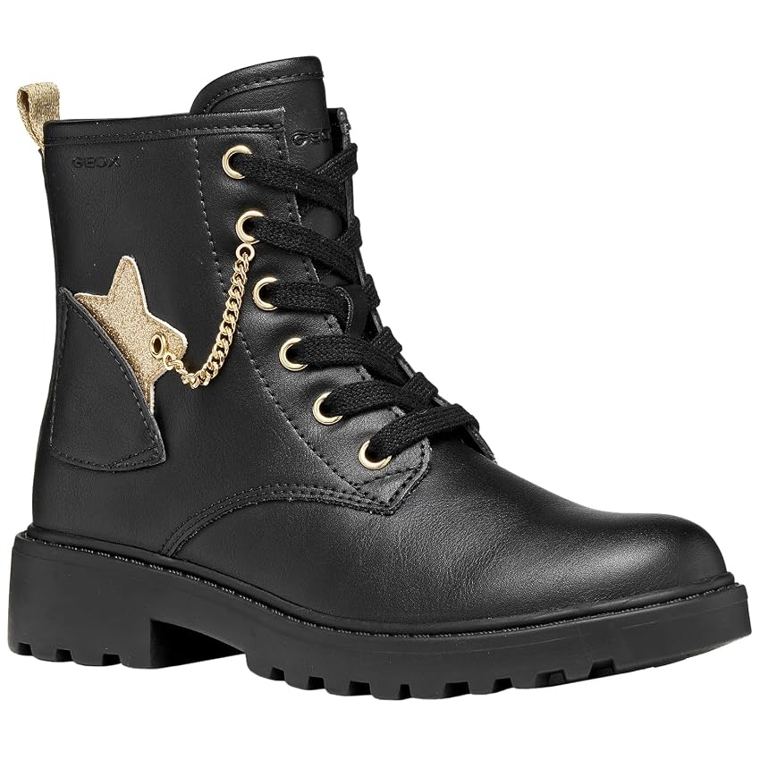 GEOX Junior Girl J CASEY GIRL G ANKLE BOOTS NERO/LT GOLD 38_EU