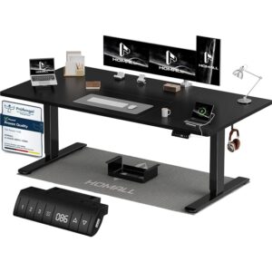 Homall Scrivania Regolabile in Altezza 180 x 80 cm con Porta USB