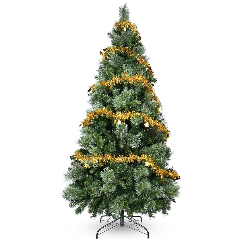 YEAUPE PRO Albero di Natale artificiale in PVC 180 cm | Con robusta base in metallo