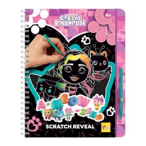 Lisciani - GABBY'S Dollhouse - A-Meow-ZING Blocco Gratta per Bambini dai 4 Anni
