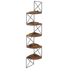 VASAGLE Scaffale Angolare a Parete con 5 Ripiani