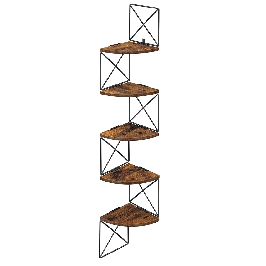 VASAGLE Scaffale Angolare a Parete con 5 Ripiani
