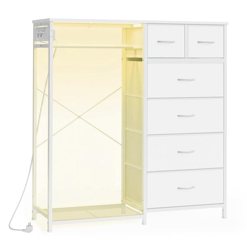 SONGMICS Stand Appendiabiti con Cassettiera