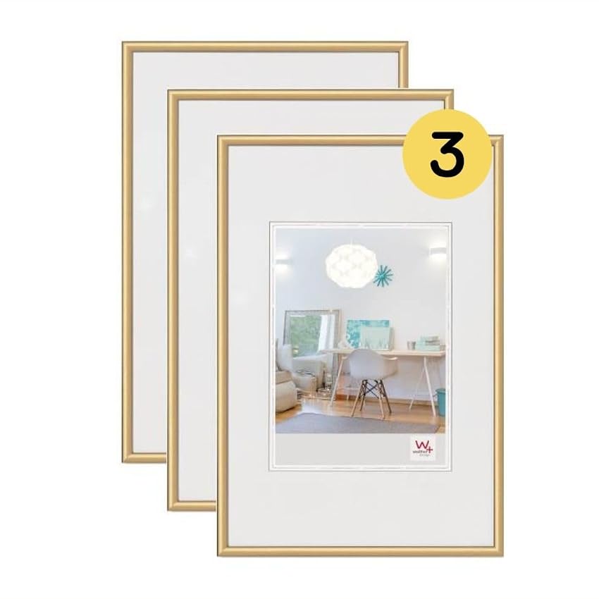 walther design cornice oro 10 x 15 cm confezione da 3