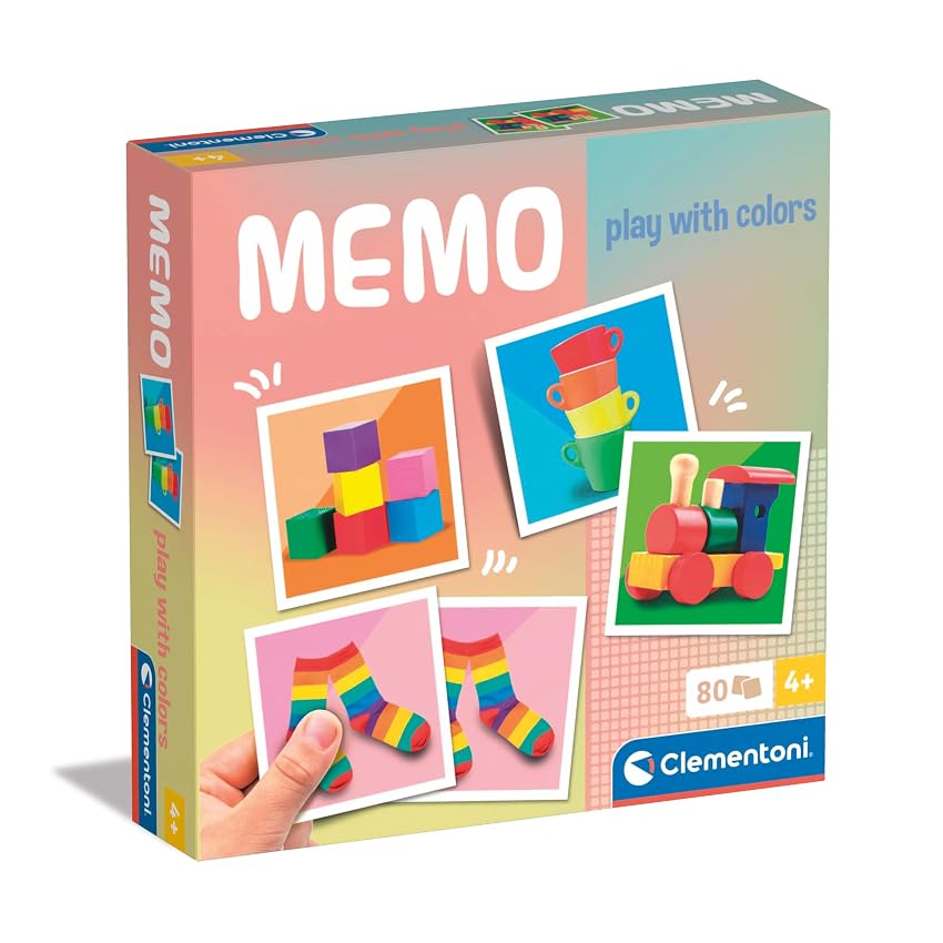 Clementoni - 18307 - Memo Play with colors - Gioco Di Memoria E Associazione