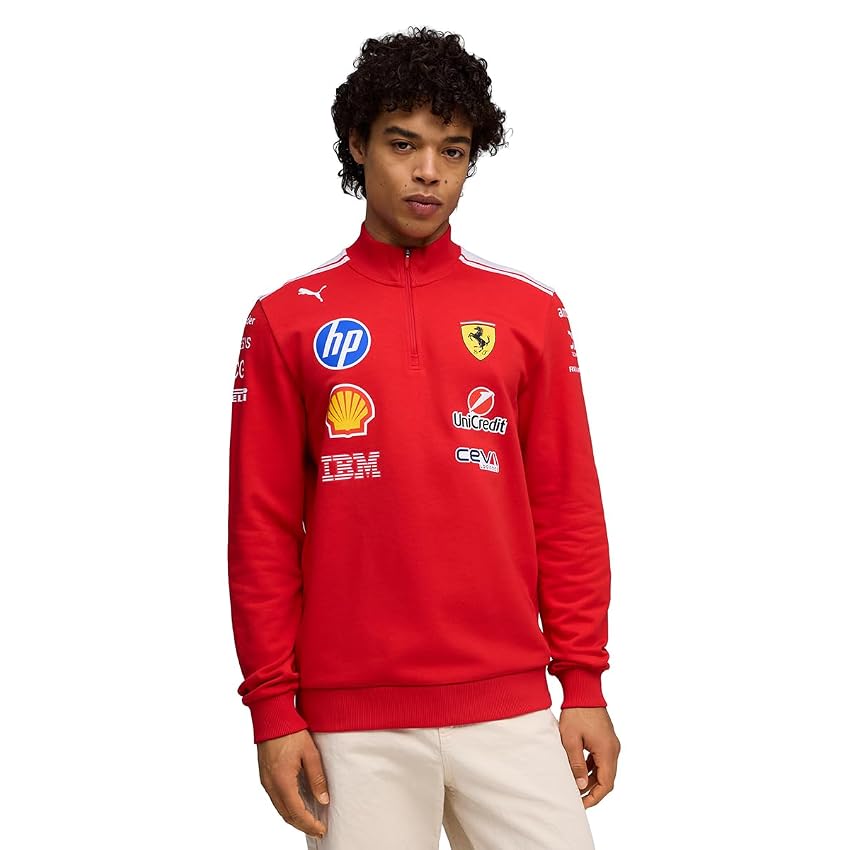 PUMA Scuderia Ferrari F1 2026 Maglione Team T7 con zip 1/2 Uomo